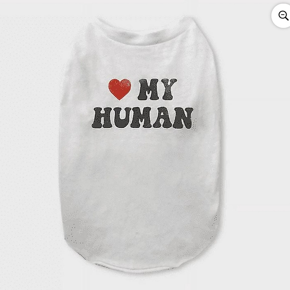 New - Grayson Pup Heart My Human Crew Dog Tee